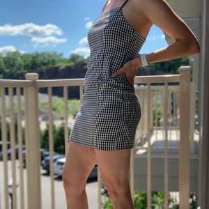 B&W Houndstooth Mini Dress